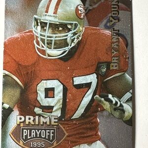 Bryant Young, DL. San Francisco 49ers. - 1995 Prime Playoff No.67